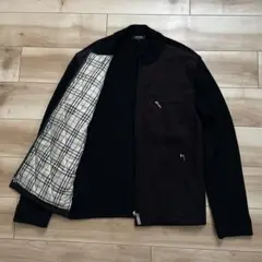 バーバリー ブラックレーベル ノバチェック ハイブリット ドライバーズニット