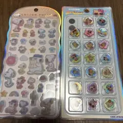 ２４時間以内発送 コットンパフィーシール⭐︎おはじきシール キティ2枚セット