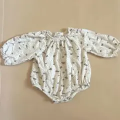 ZARA 花柄コットンロンパース 3-6m