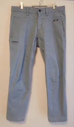 OAKLEY GOLF パンツ スカル刺繍×ストライプ柄