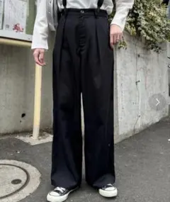 CIAOPANIC TYPY 2WAYシルエットサス付きチノパンツ　ブラック