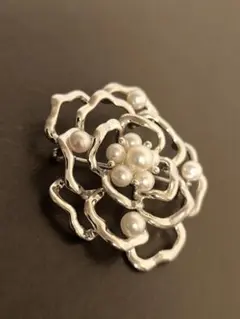 MIKIMOTO ミキモト ブローチ フラワー スターリング シルバー パール