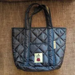 ネイビー キルティング トートバッグ