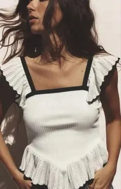 購入新品未使用ZARAノースリーブバイカラーMサイズ