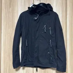 ブラックモッズコート フリース内張り