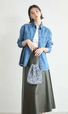 ルーニィLOUNIE 今季　新作　デニムシャツアウター　新品タグ付