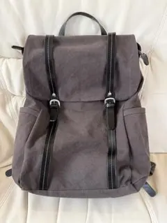 完売品✨香久山鞄 革と帆布のお出かけリュック 上質レザー 帆布 A4収納