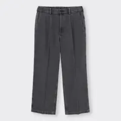 GU ジーユー デニム バギー スラックス 08 ダークグレー ユニセックス S