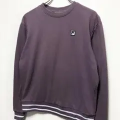 【グッドカラー】90s フィラ FILA ワンポイントロゴ リブラインスウェット