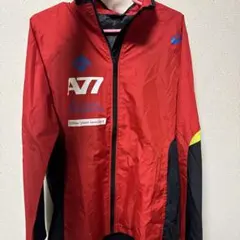 ASICS A77 ウィンドブレーカー レッド ブラック