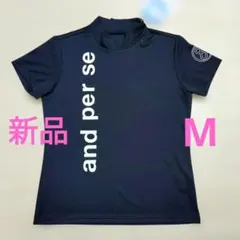 再再再値下げ新品 アンパスィ モックネックМ 紺ネイビー レディース