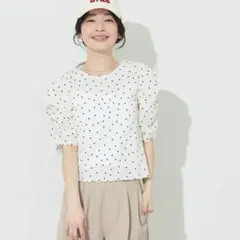 coca シボシャーリングトップス ドット