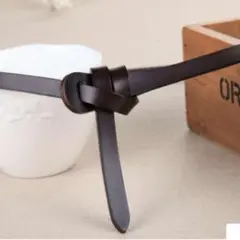 レザー調 カジュアルベルト ダークブラウン お洒落 おしゃれ 小物 レディース