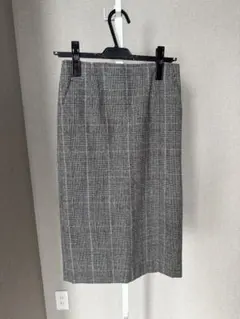23区 オンワード樫山 グレンチェックスカート タイト