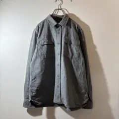 Eddie Bauer グレー ボタンアップコットンシャツ L