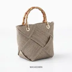 ヴィオラドーロ かごバッグ アバカメッシュ バンブーハンドル