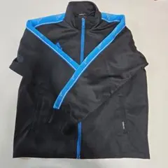 adidas CLIMALITE ジャージジャケット 140 黒/青