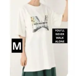 Tシャツ GLOBAL WORK チュニック YNWA ホワイト プリント 半袖のサムネイル