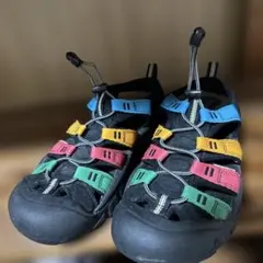 KEEN アウトドアサンダル ブラック/マルチカラー24cm