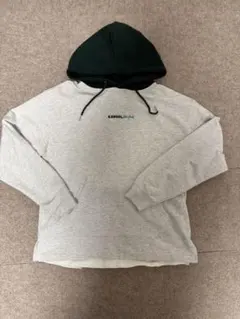 KANGOL グレー/ダークグリーン パーカー M