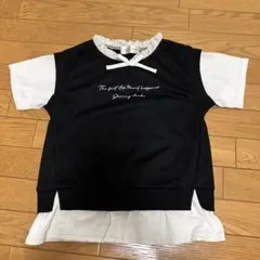 Amour petite fille Tシャツ 140cm 黒/白