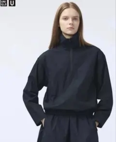 UNIQLO U コットンブレンドハーフジップブラウス　XL