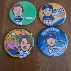 野球　西武ライオンズ　缶バッチ