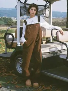 アリソンブラウン　コーデュロイオーバーオール