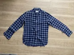 ÉDIFICE ネイビーチェック柄長袖シャツ　Mサイズ