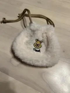 プーさん フワフワ巾着ポーチ