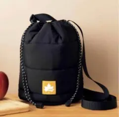 LOGOS[ロゴス]撥水加工付きダウン風巾着バッグ