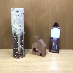 信楽焼　壁掛け　木製スタンド型　ニセコガラス　花瓶