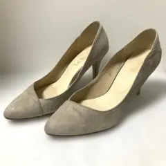 【美品】Le Talon パンプス 24cm ベージュ　スエード 8cmヒール