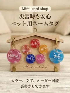 選べるネームタグ お子様用にも！ペットにも꒰ ՞ ´ᴥ` ՞ ꒱のサムネイル