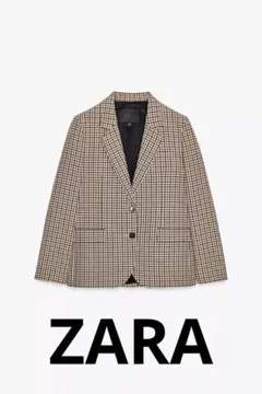 ZARA 新品タグ付き チェック柄テーラードジャケット