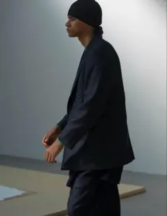 ULTERIOR MELANGE CHAIN TWILL DB JKT ネイビー