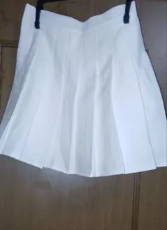 ホワイト プリーツミニスカート