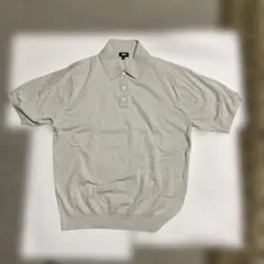 UNIQLO ウォッシャブルニット　ポロシャツ グリーングレー　Ｌサイズ