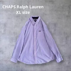CHAPS ラルフローレン　ストライプシャツ　古着　ヴィンテージ　90s 80s