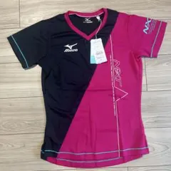 Mizuno バレーボール 半袖シャツ M ピンク/ブラック