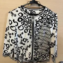 アニマルプリント 長袖カーディガン 9 キラキラ 伊太利屋　ラメ　ヒョウ柄