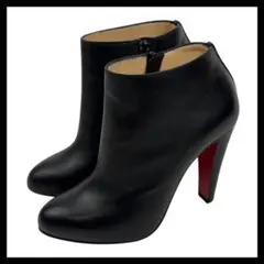 【ほぼ未使用】クリスチャンルブタン　36.5　23.5cm ショートブーツ　黒