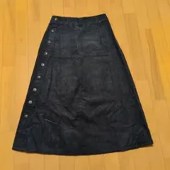 Samansa Mos2 bIueネイビーダー ロングスカート