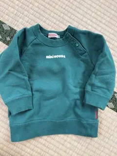 ミキハウス ボタン付きトレーナー 80 グリーン