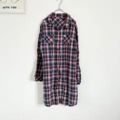 ワンアフターアナザーナイスクラップ　チュニックシャツ　ワンピース　チェック　長袖のサムネイル