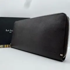 【極美品】ポールスミス レザー ラウンドファスナー　長財布 　ダークブラウンのサムネイル