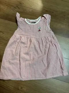 嚕嚕米 紅白色條紋連身裙 80-90公分