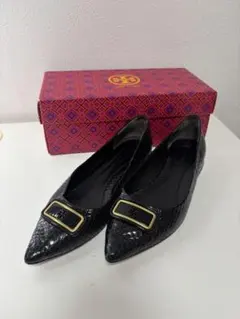 TORY BURCH パイソン柄 パンプス ブラックのサムネイル