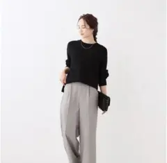 SHOO • LA • RUE/DRESKIP 黒いニットセーター長袖 ゆったり