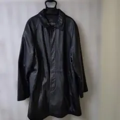 ウィンドアーマー WIND ARMOR レザー ロングコート 羊革 黒 LL